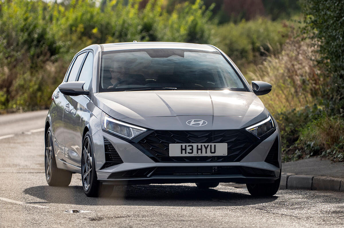 hyundai i20 review 2023 01 cornering front