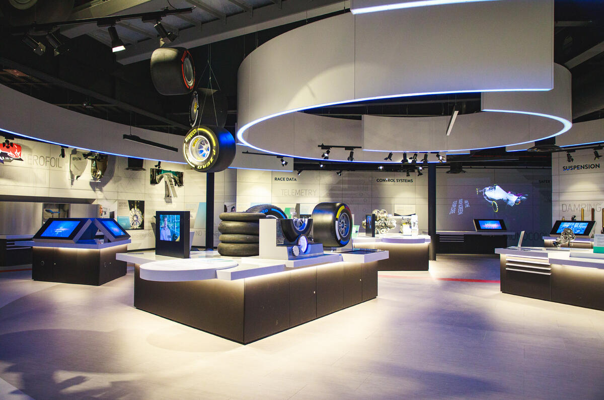 Silverstone museum car technology display alternative view