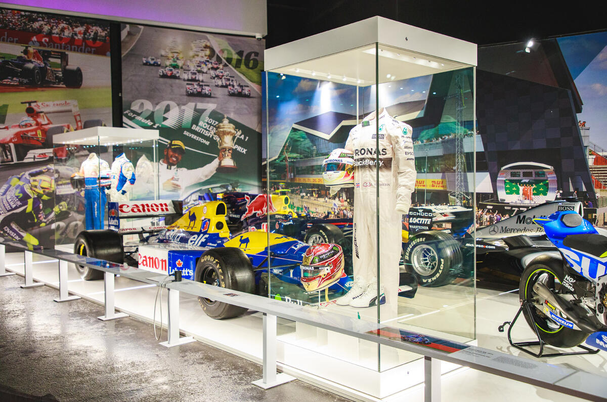 Silverstone museum Lewis Hamilton display