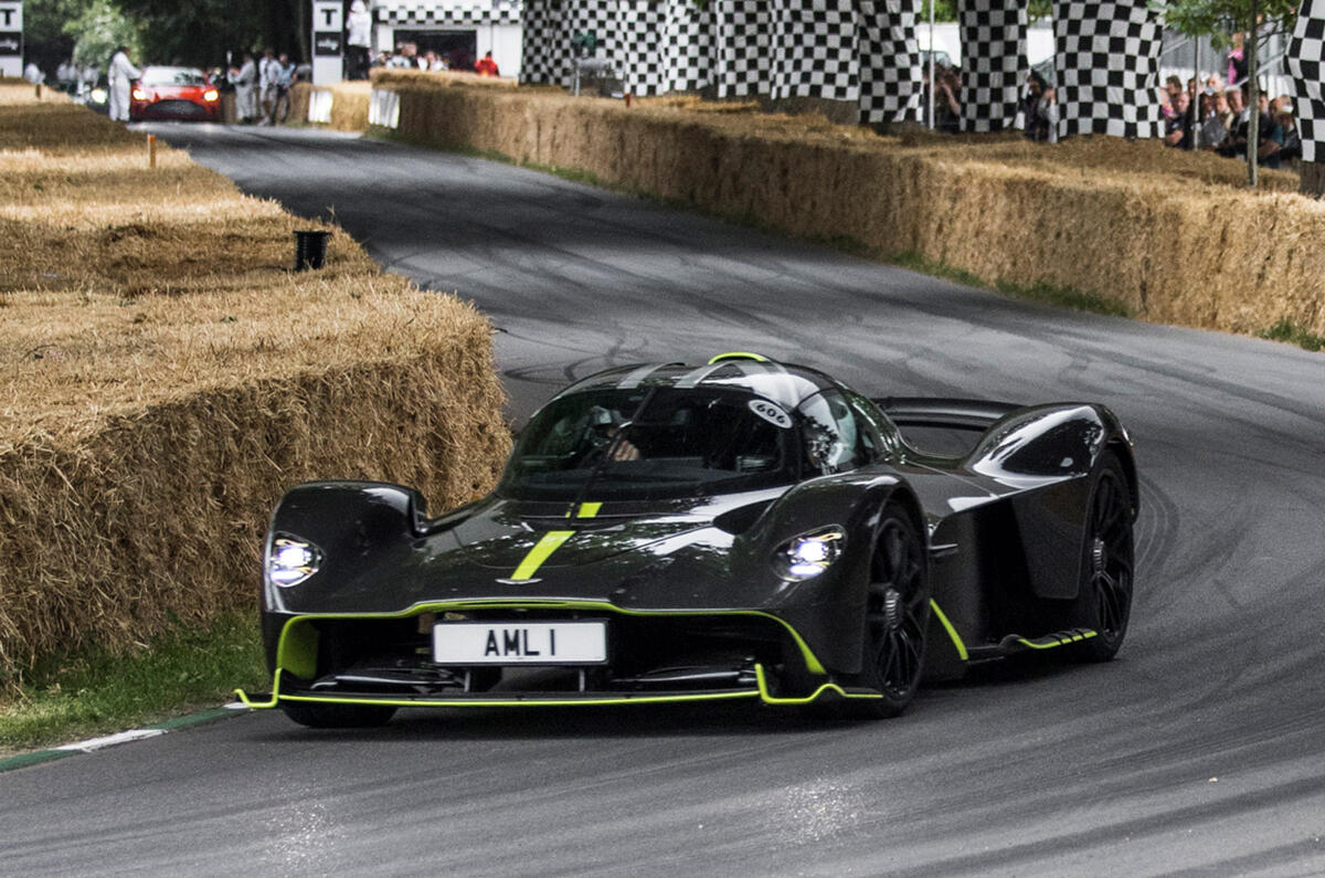 01 aston martin valkyrie front quarter goodwood