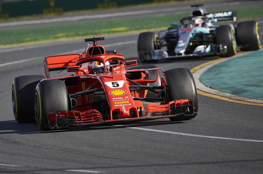 Australian GP Vettel Hamilton
