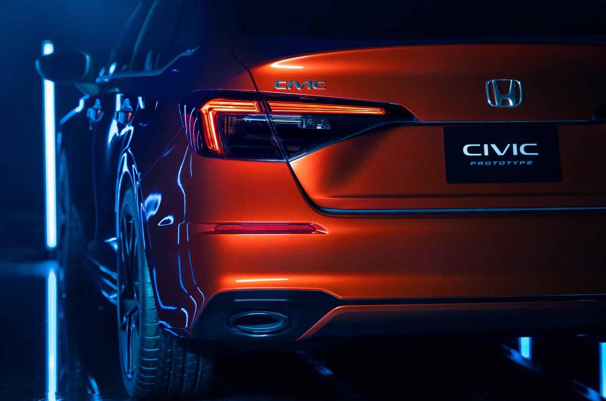 2022 Honda Civic prototype rear close