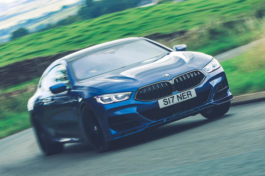 1 alpina b8 gran coupe 2021 road test review hero front
