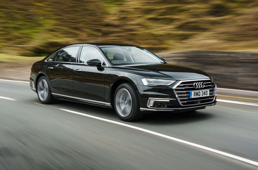 Audi A8 60 TFSIe 2020 UK first drive review - hero front