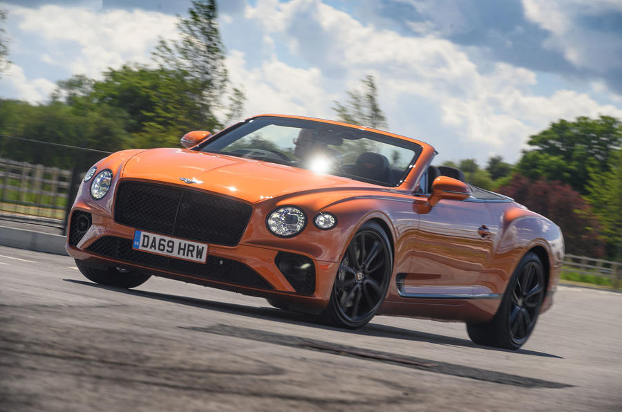 Bentley Continental GT Convertible V8 2020 UK first drive review - hero front