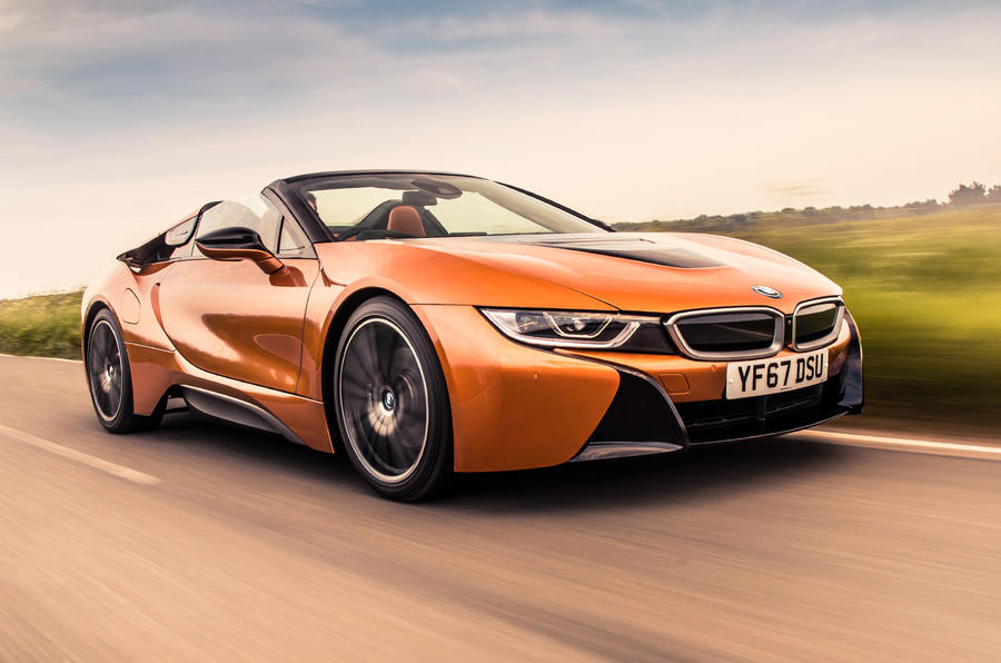 BMW i8 Roadster 2018 UK first drive review - hero front