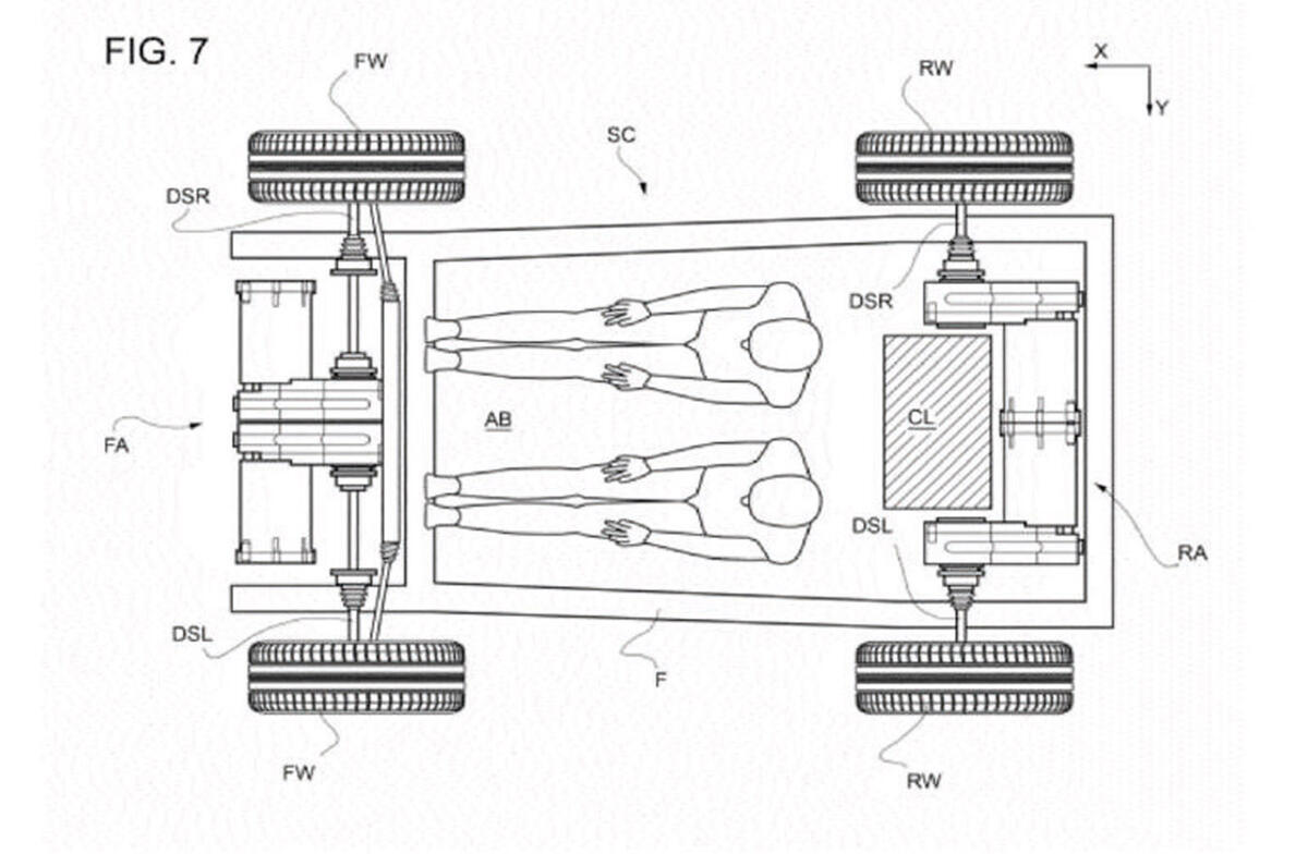Ferrari EV patent sketch