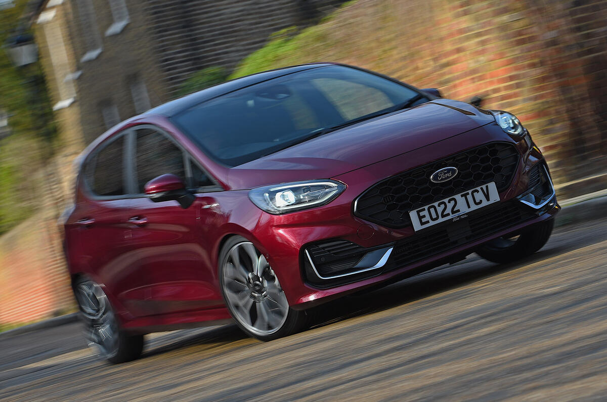 1 Ford Fiesta ST line Vignale MHEV 2022 UK drive front