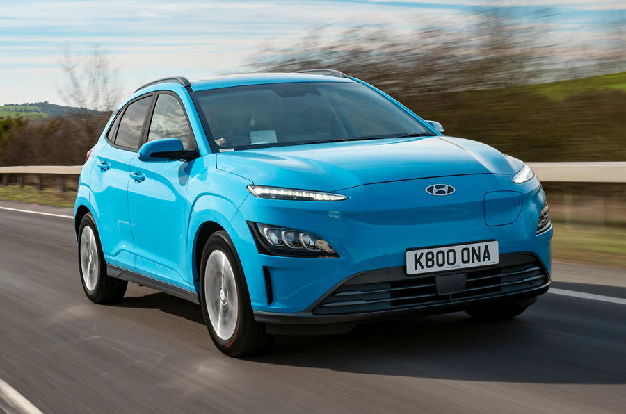 1 Hyundai Kona Electric 2021 UK first drive review hero front