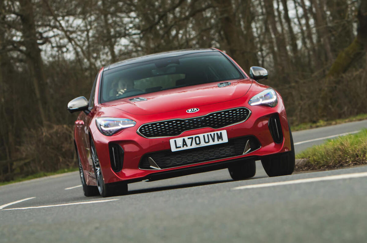 1 kia stinger gt s 2021 uk review hero front