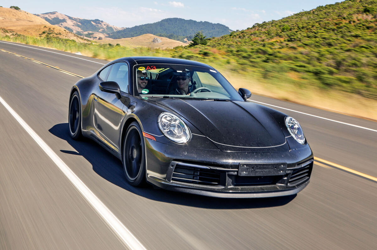 2019 Porsche 911 prototype first ride - hero front
