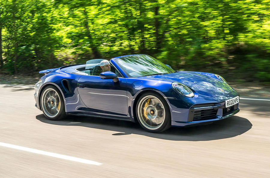 Porsche 911 Turbo S Cabriolet 2020 UK first drive review - hero front