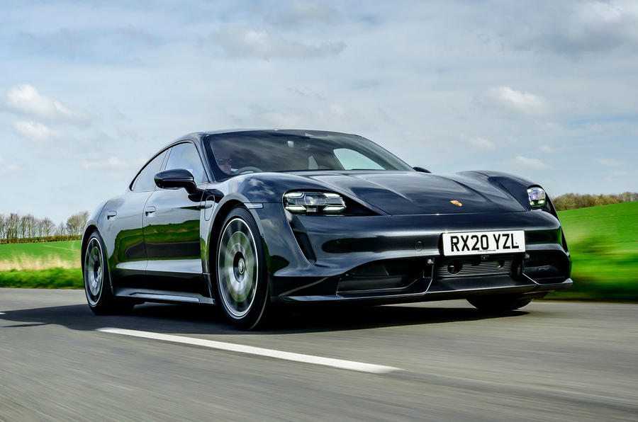 Porsche Taycan Turbo 2020 UK first drive review - hero front