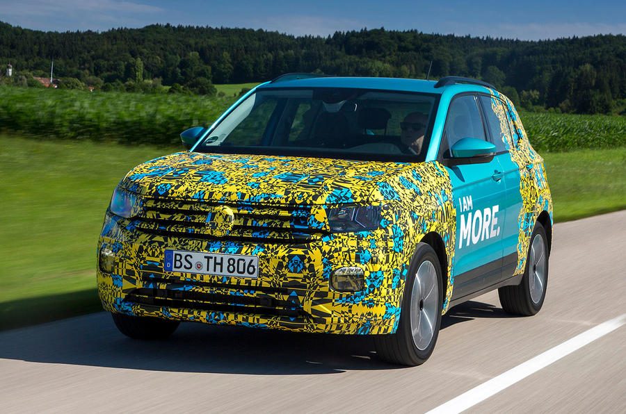 Volkswagen T-Cross prototype 2019 first drive review hero front