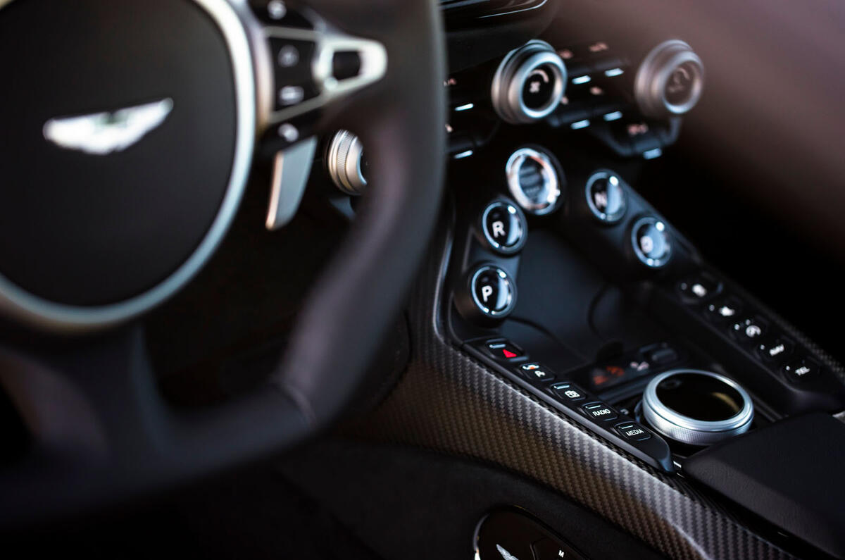 Aston Martin Vantage centre console