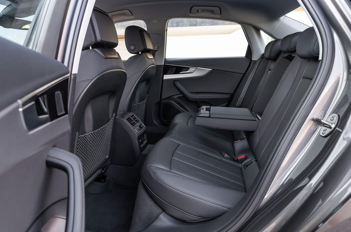 Audi A4 2019 first drive review - rear seats