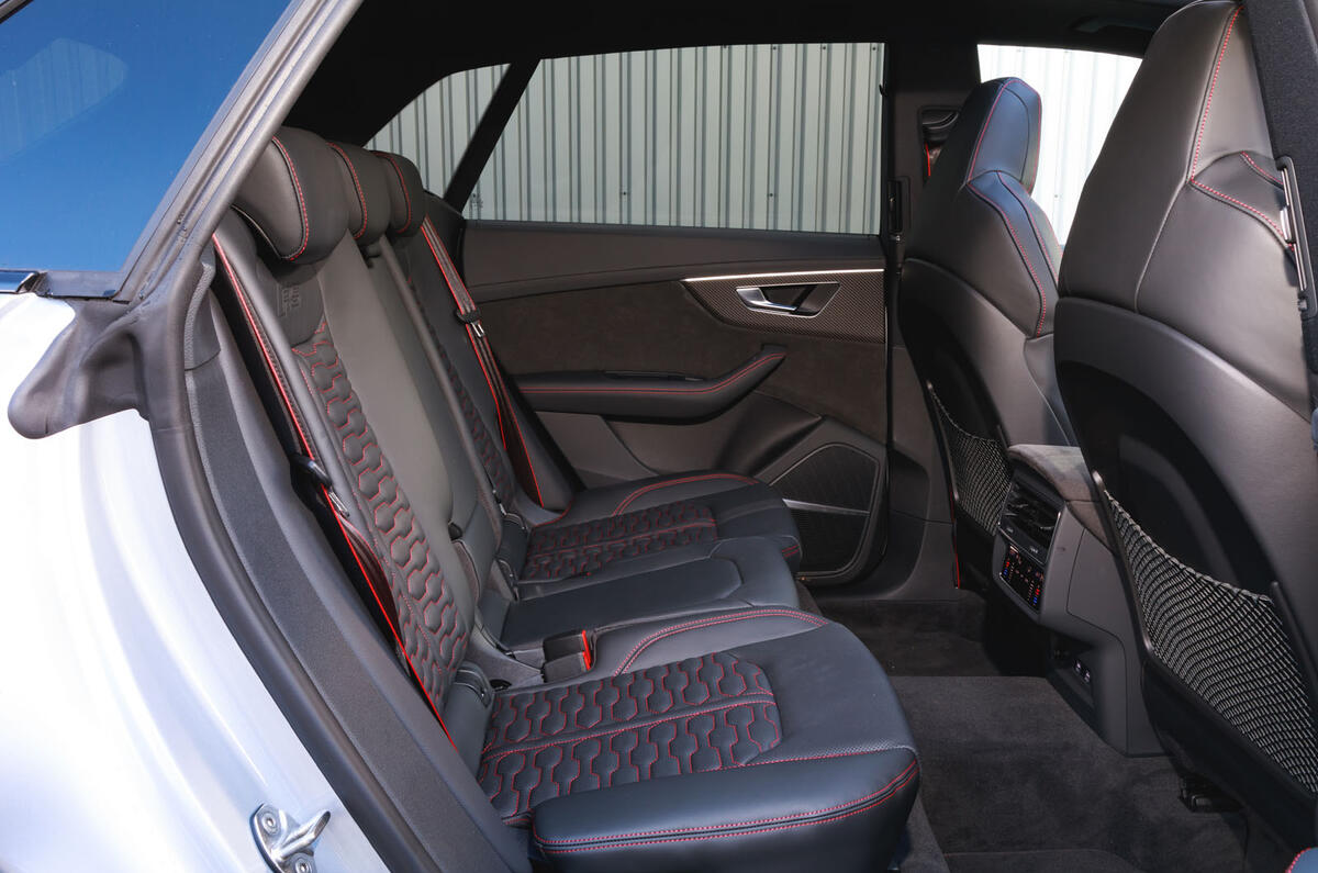 Audi RS Q8 2020 UK first drive review - rear seats