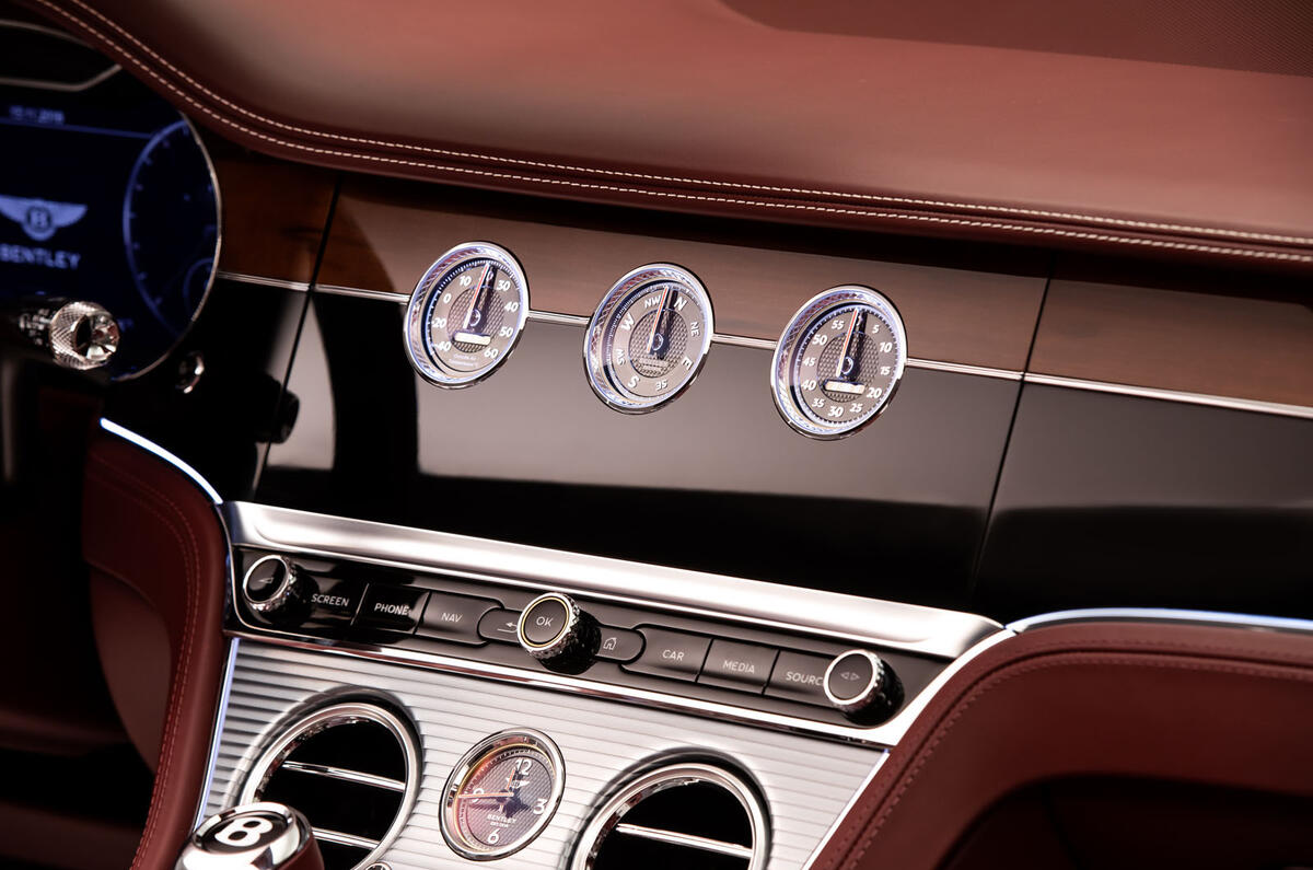 Bentley Continental GT convertible 2019 first drive review - clocks