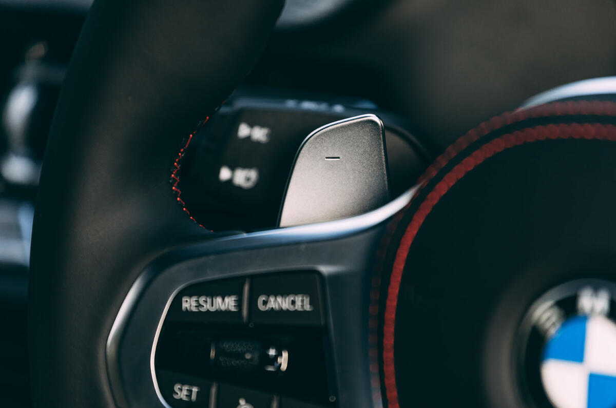 10 BMW 1 Series 128ti 2021 UK first drive review paddle shifters