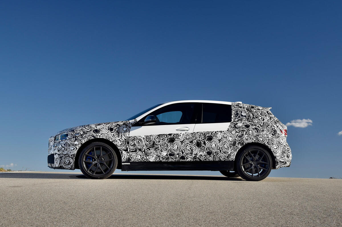 BMW 1 Series 2019 prototype drive - static side