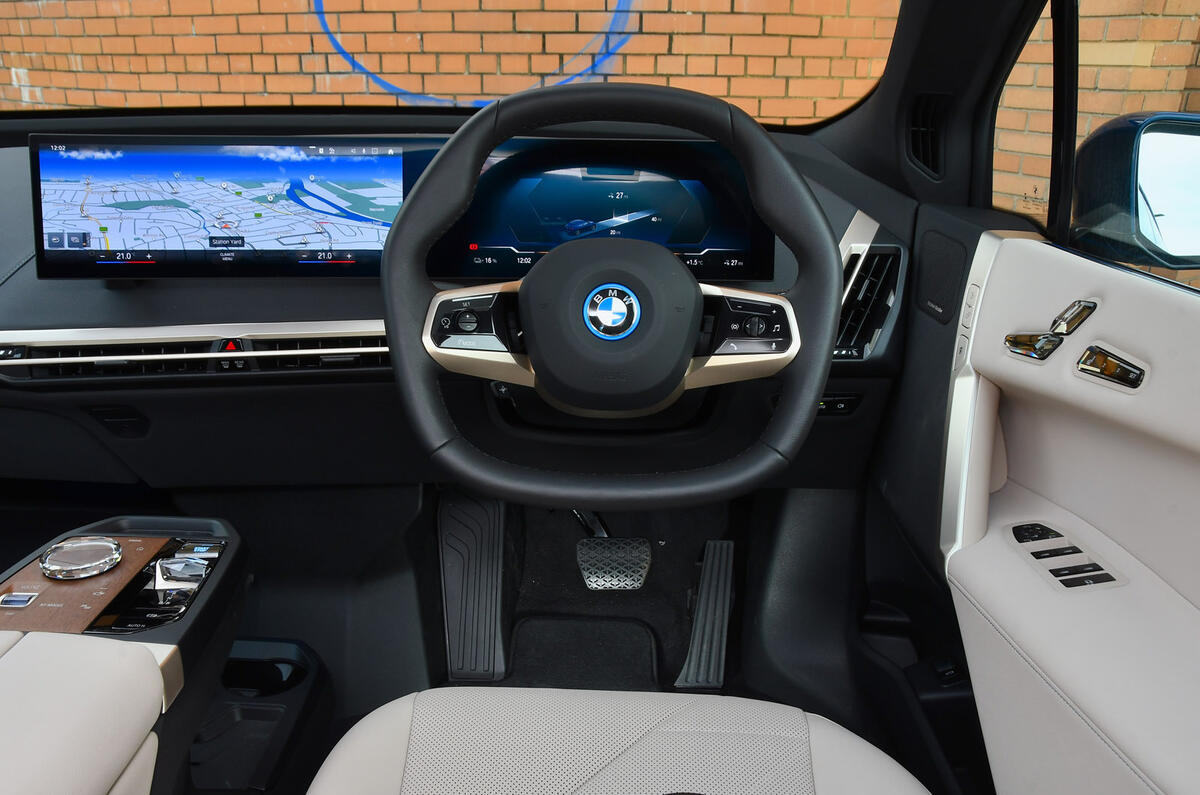 10 BMW iX xDrive40 2021 UK first drive review dashboard