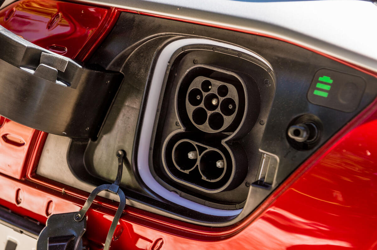 Hyundai Kona EV prototype drive 2018 plug socket