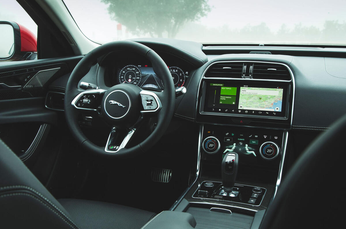 Jaguar XE P300 2019 first drive review - dashboard