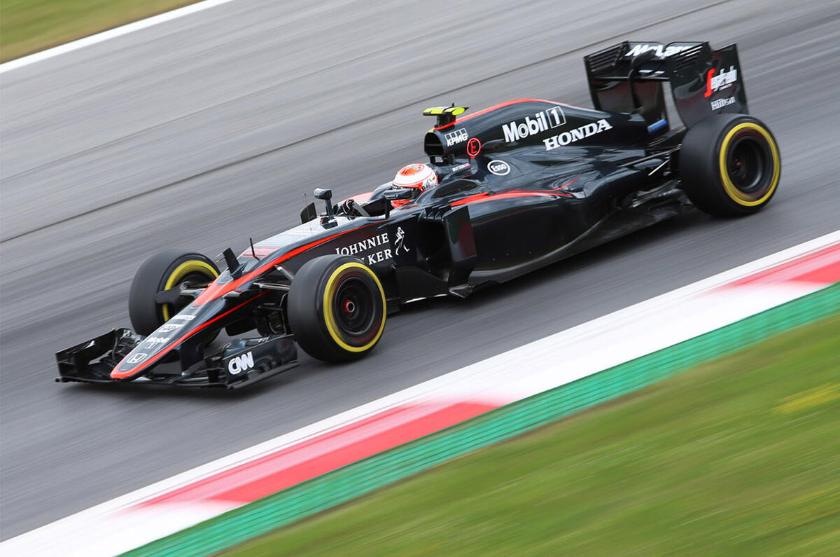 Jenson Button on track