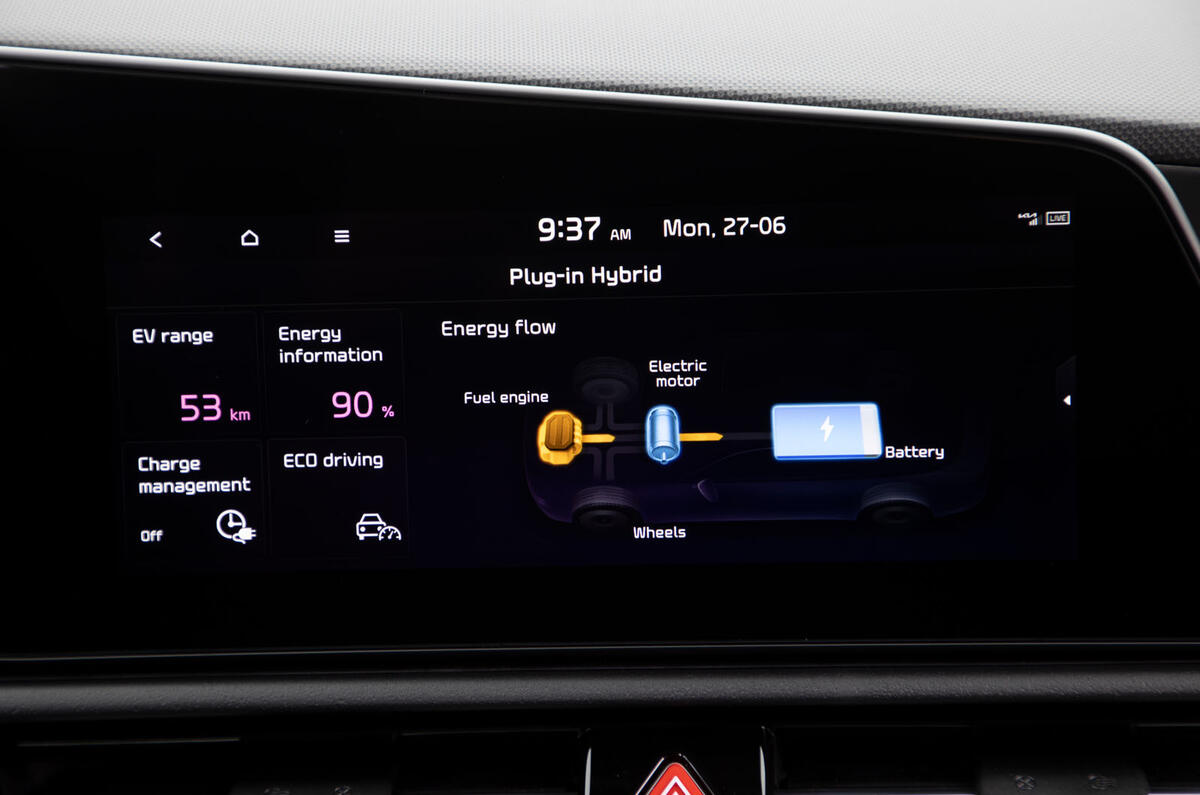 10 Kia Niro PHEV FD 2022 infotainment 2