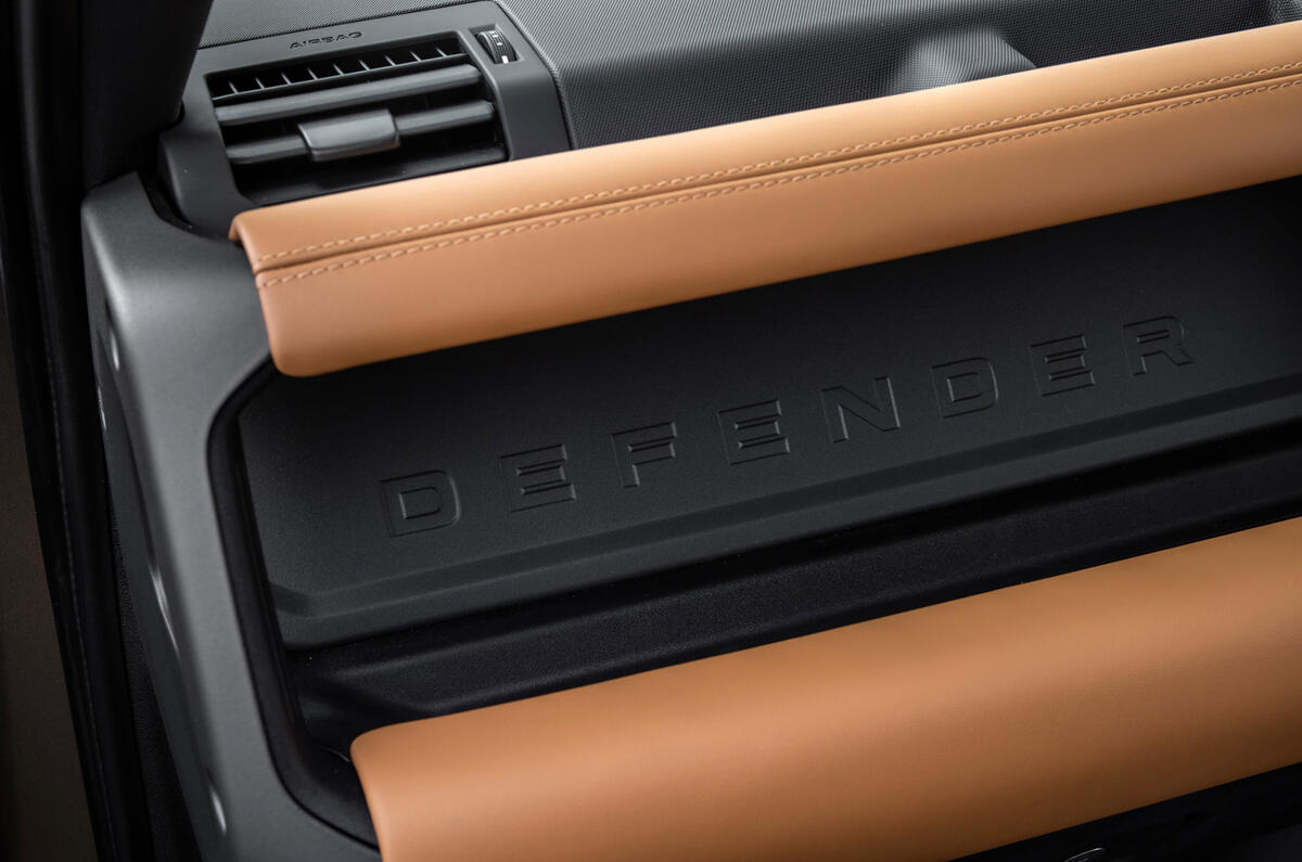 Land Rover Defender 90 P400 X 2020 UK first drive review - grab handle