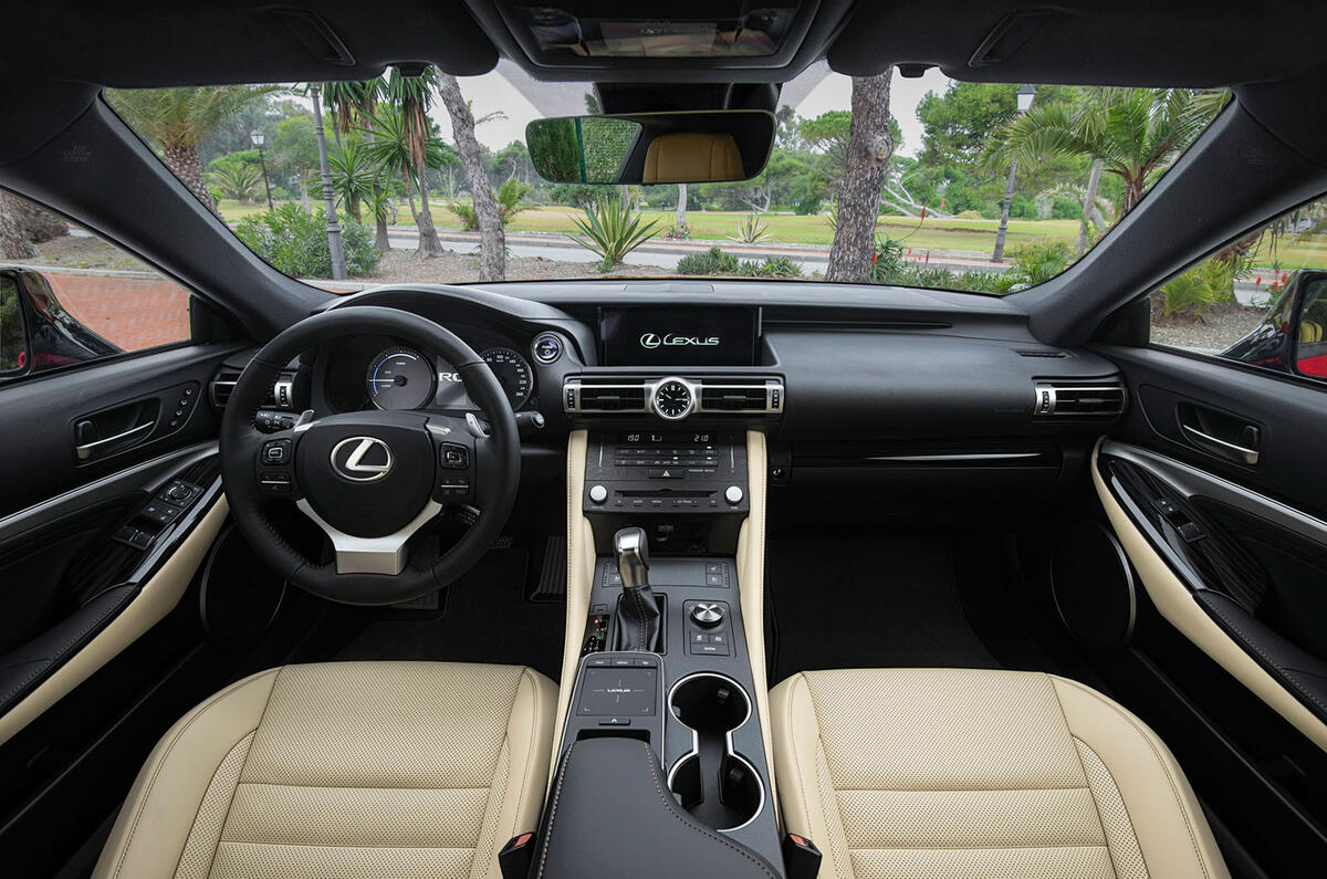 Lexus RC 300h 2019 first drive review - cabin