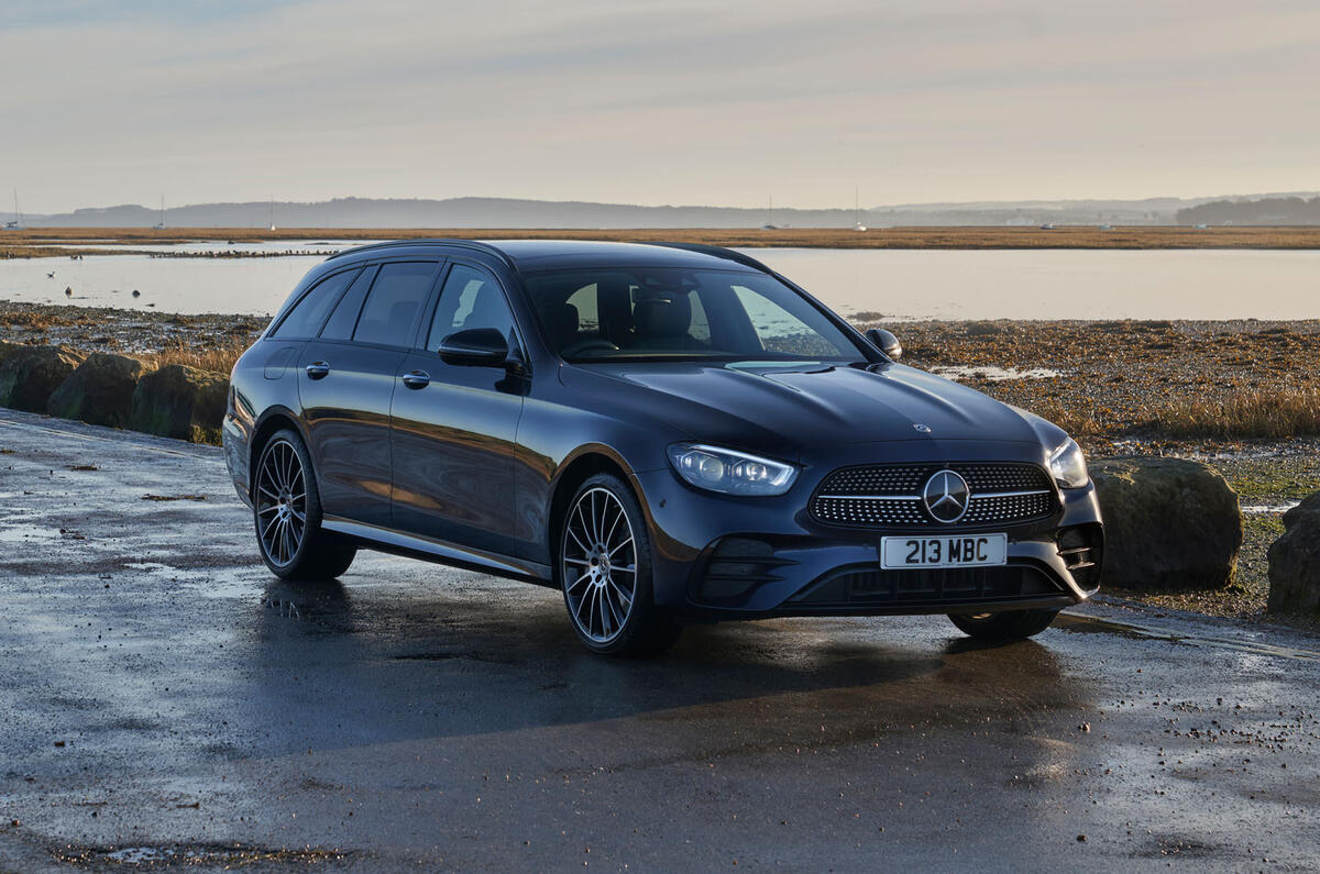 10 Mercedes Benz E Class 400d Estate 2021 UK first drive review static front