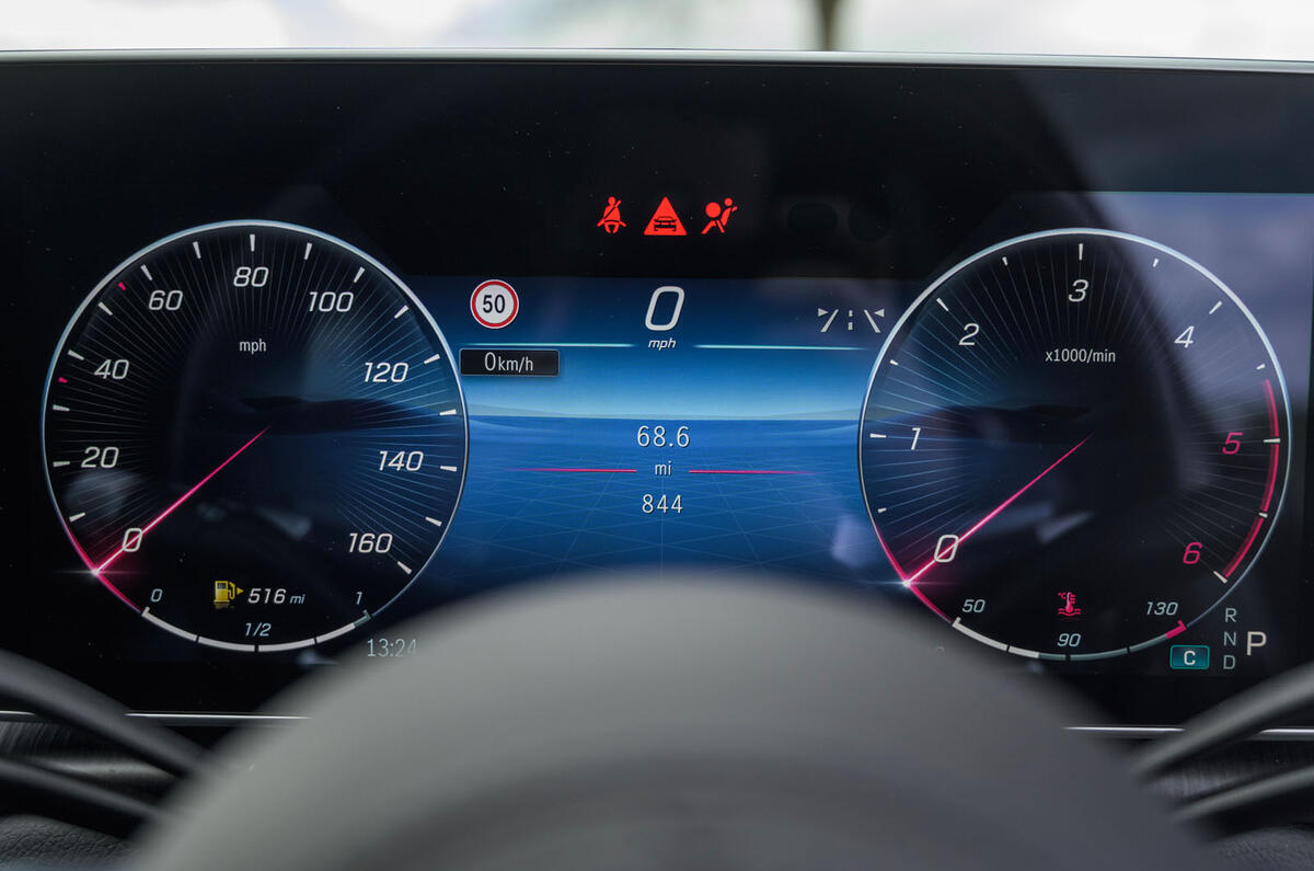 10 Mercedes S Class S400d 2021 UK FD instruments