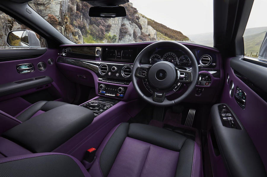 Rolls Royce ghost purple interior