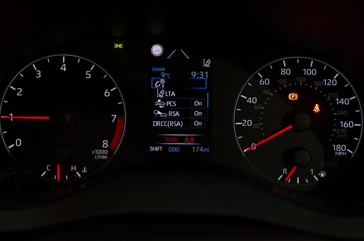Toyota GR Yaris 2020 UK first drive review - instruments