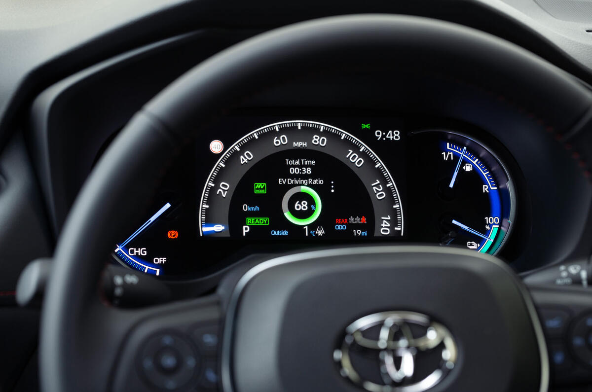 10 Toyota RAV4 PHEV 2021 UK first drive review instruments