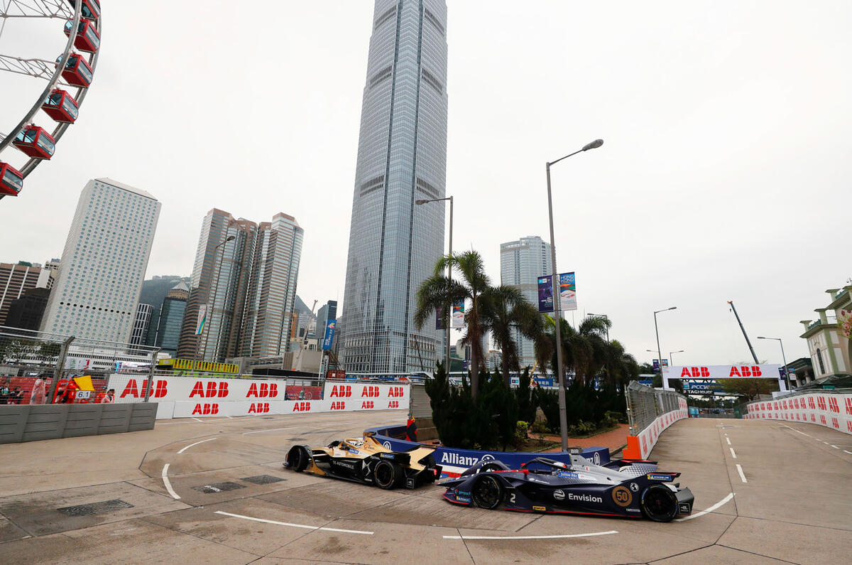 Formula E André Lotterer and Sam Bird in Hong Kong