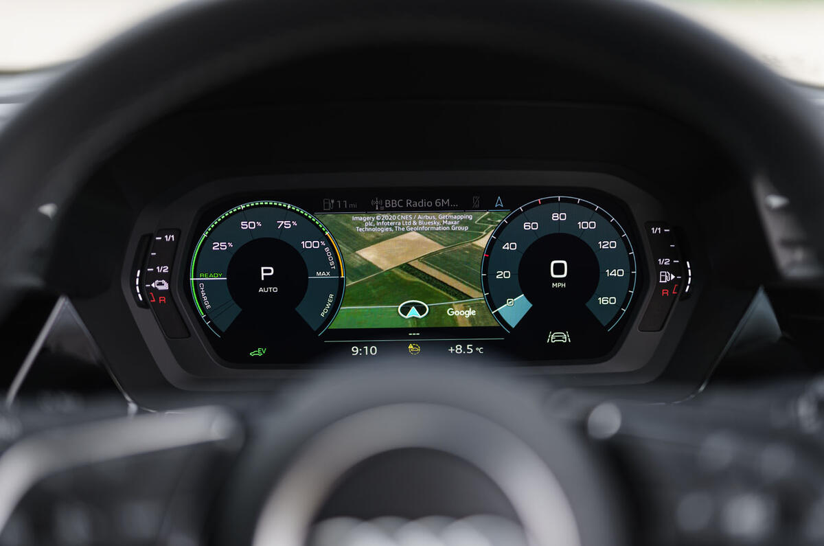 Audi A3 TFSIe 2020 UK first drive review - instruments