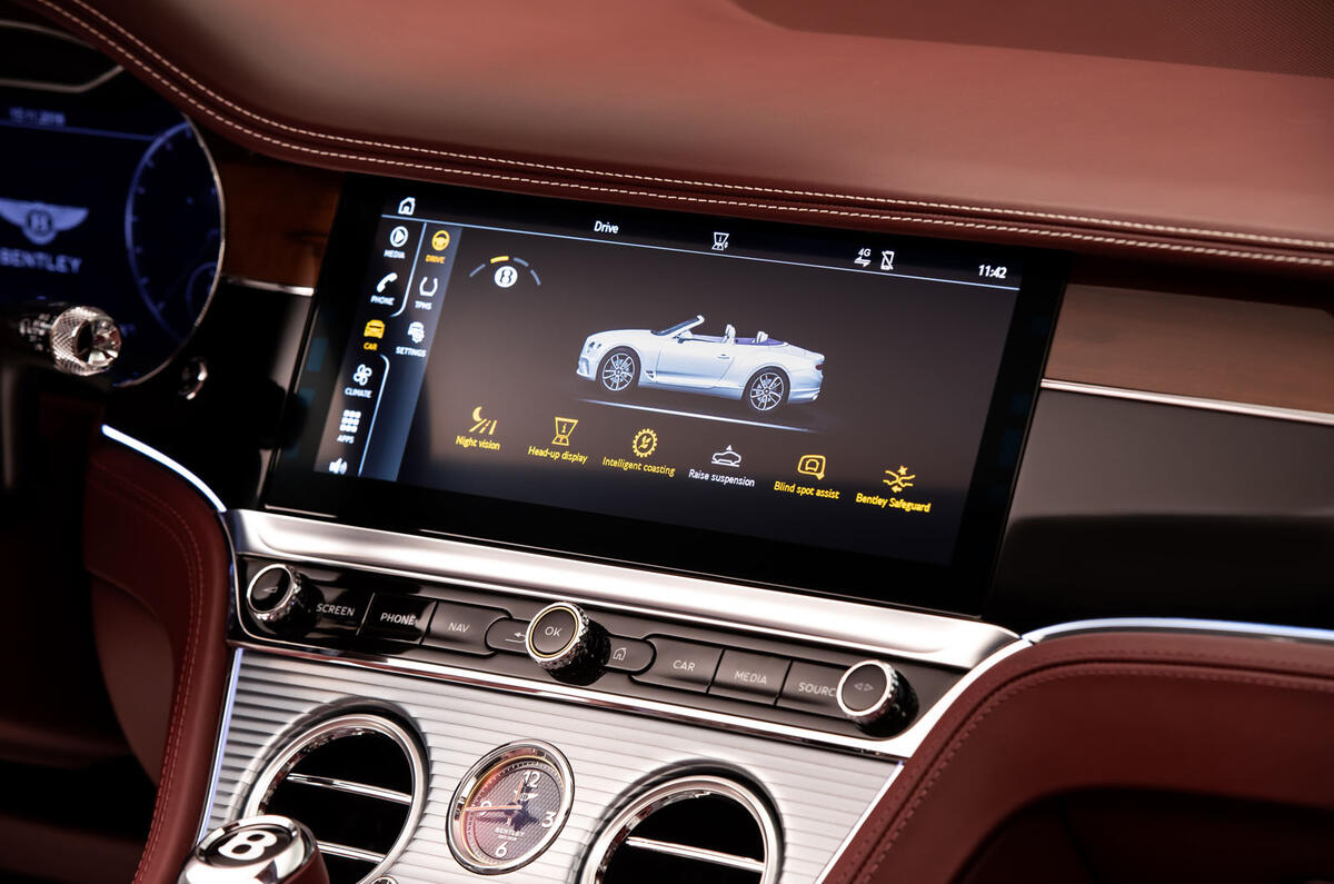 Bentley Continental GT convertible 2019 first drive review - infotainment