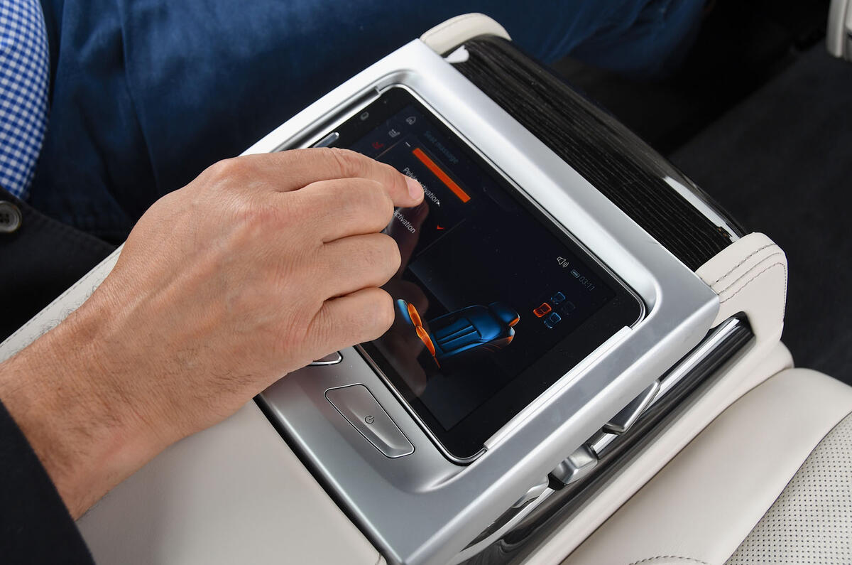 BMW 7 Series 740Ld long-term review rear infotainment