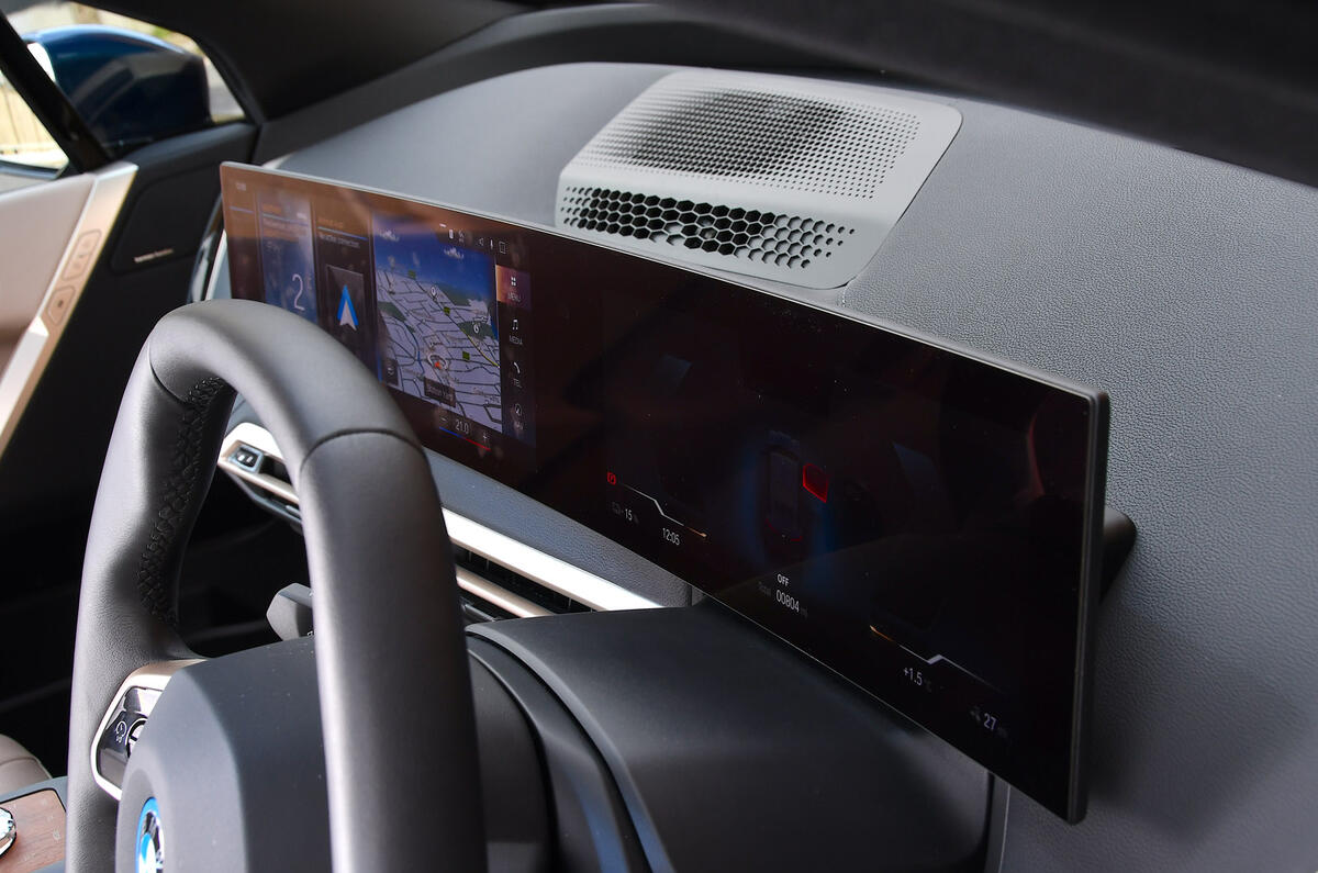 11 BMW iX xDrive40 2021 UK first drive review instruments