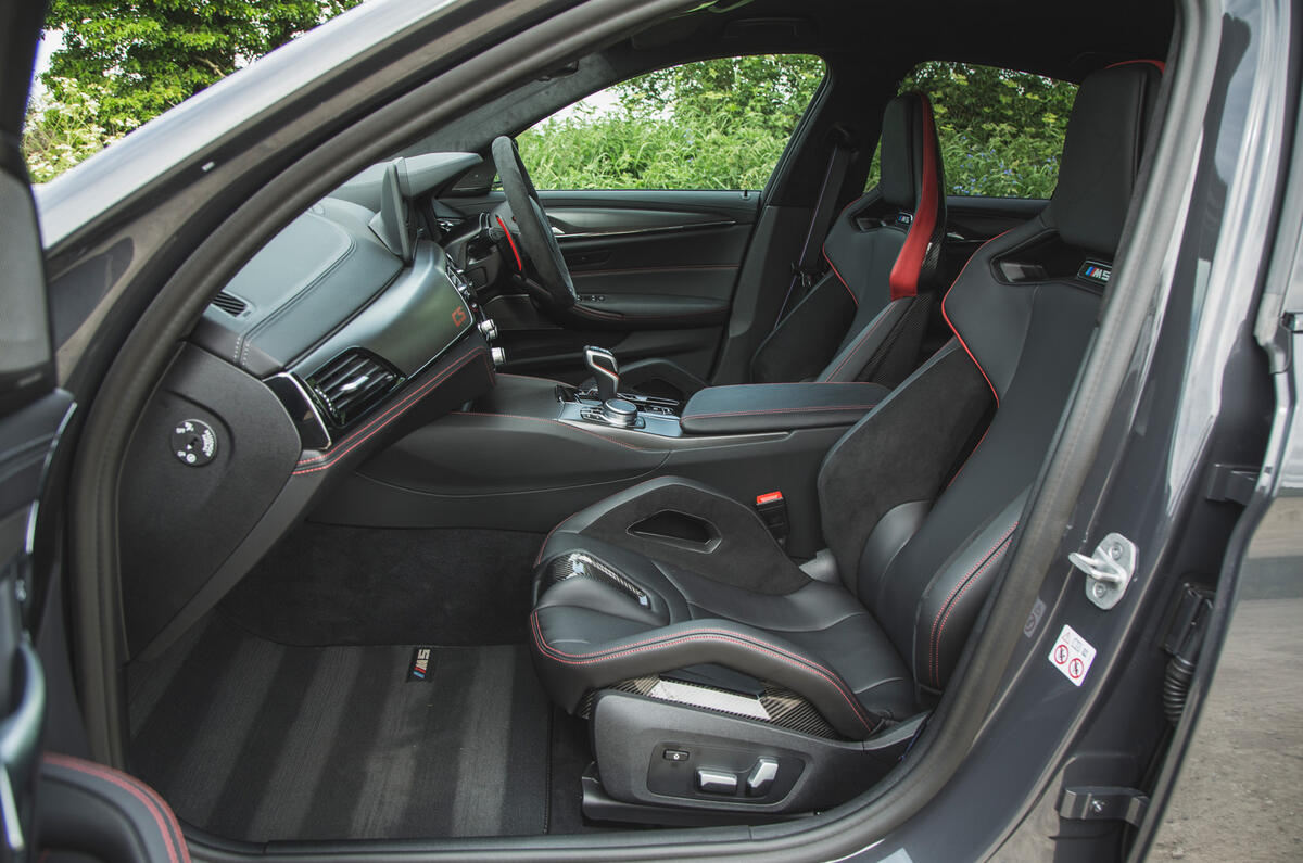 11 BMW M5 CS 2021 UK FD front seats