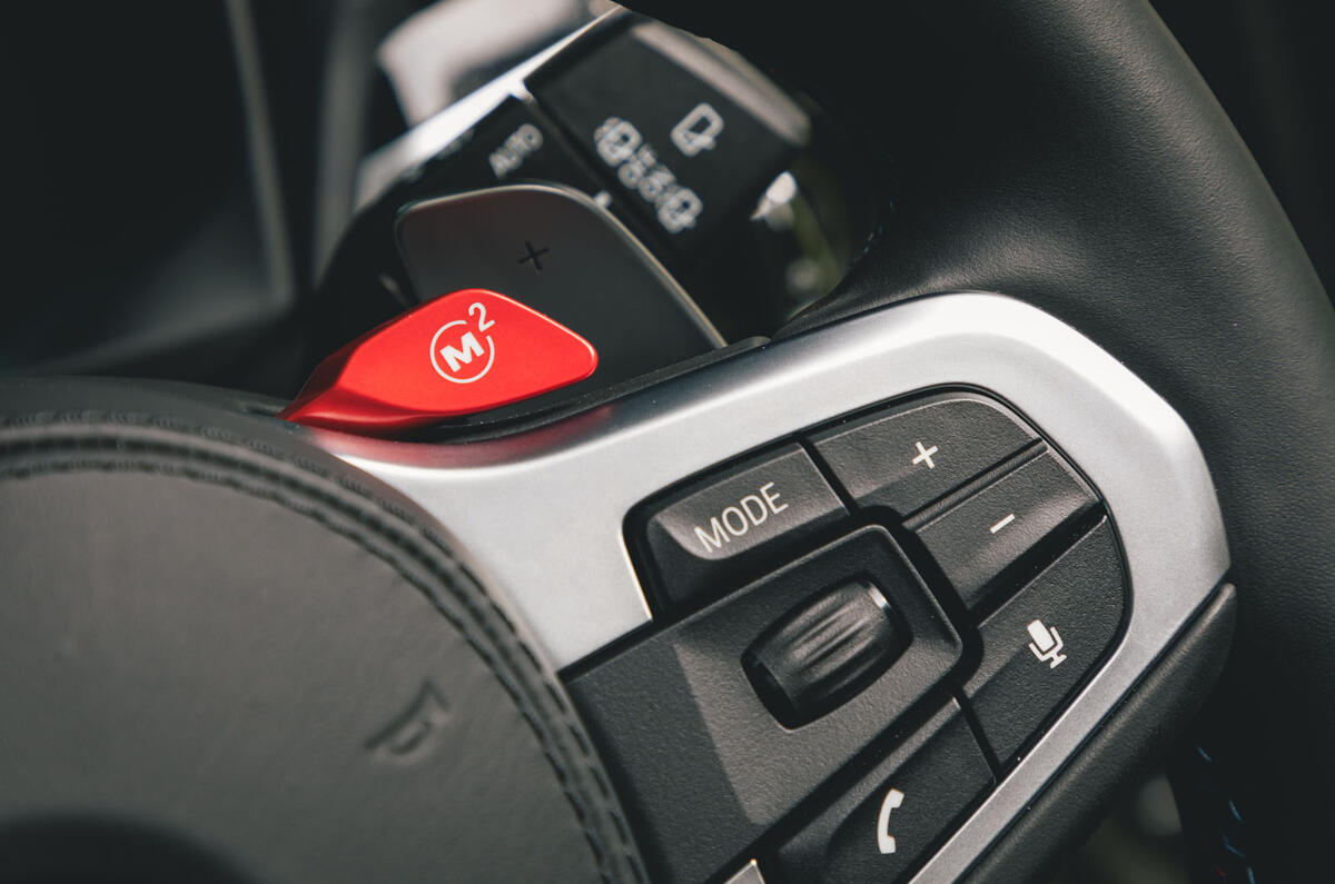 BMW X3 M Competition 2019 UK first drive review - shifter paddles
