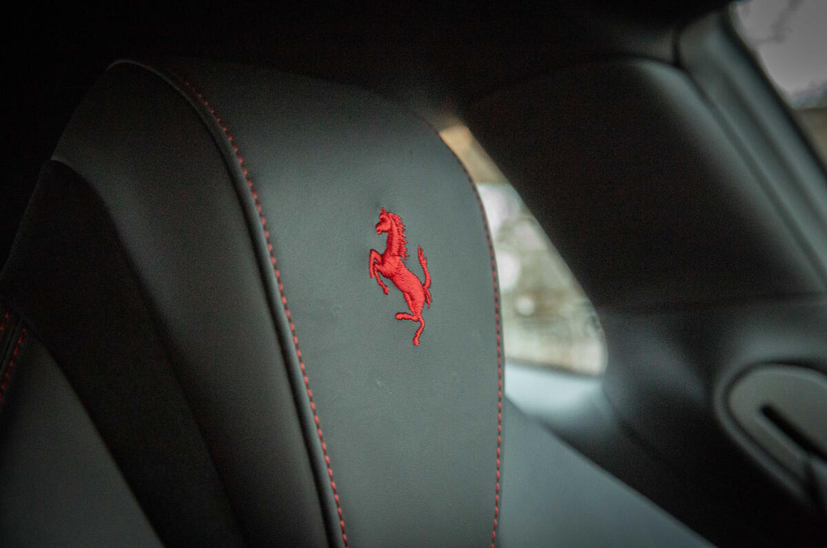 Ferrari Roma 2021 UK first drive review - seat details