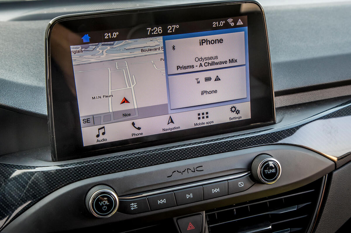 Ford Focus ST 2019 first drive review - infotainment