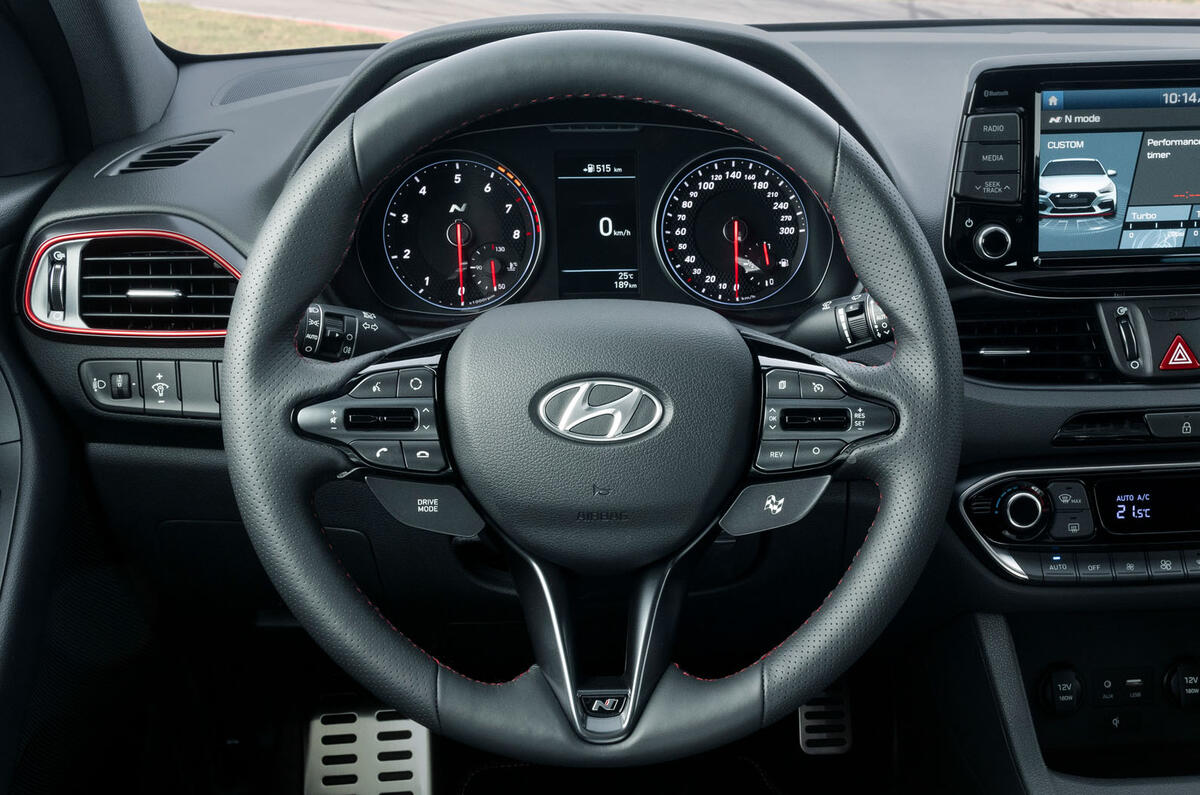 Hyundai i30 Fastback N 2019 first drive review - steering wheel