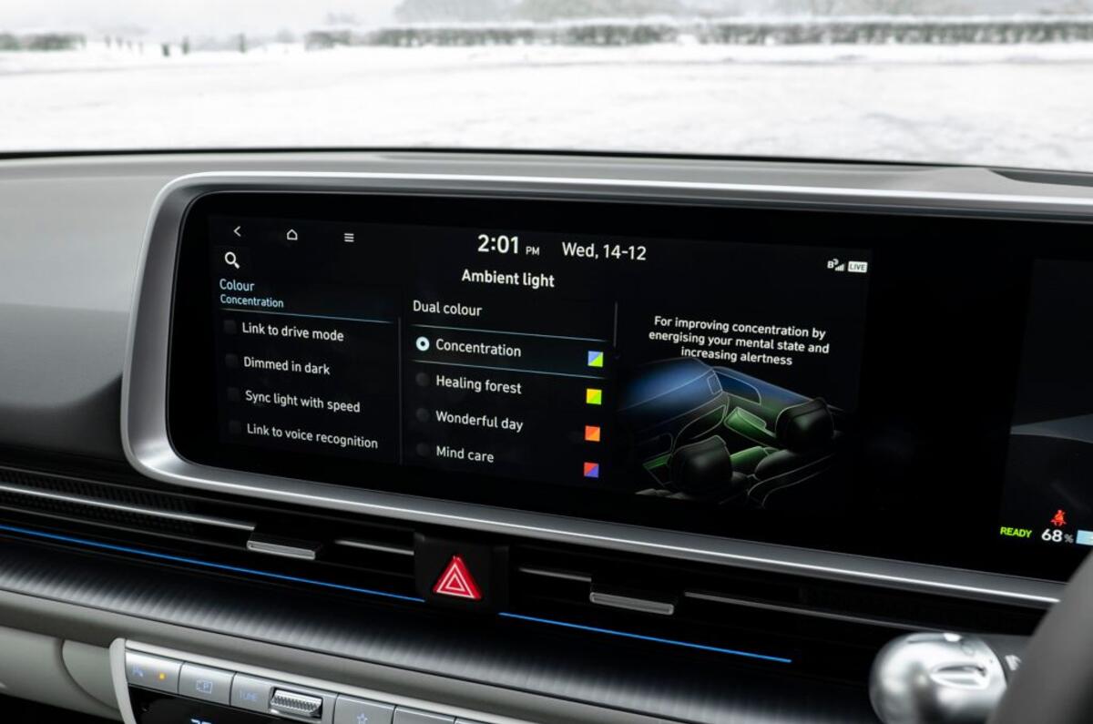 Infotainment de la Hyundai Ioniq 6