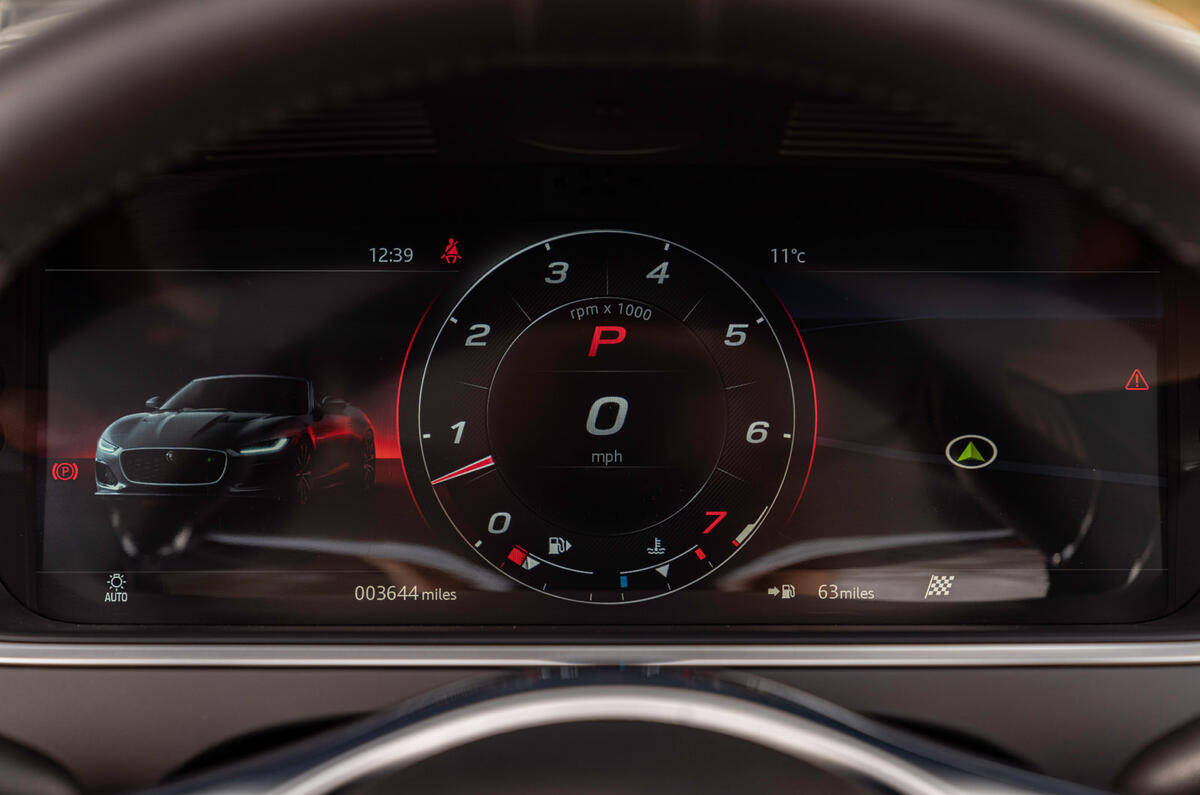 11 Jaguar F Type P450 Convertible 2022 UK first drive review instruments