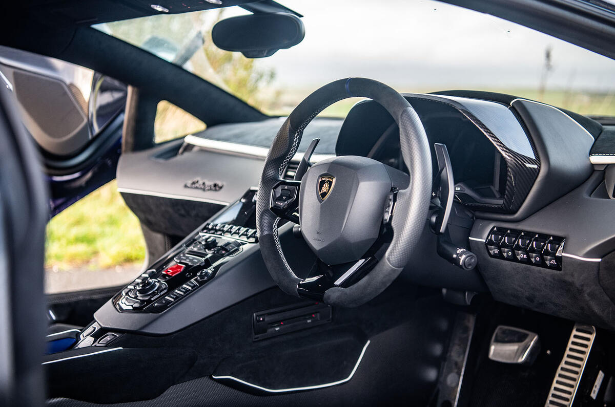 Lamborghini Aventador SVJ 2018 UK first drive review - cabin