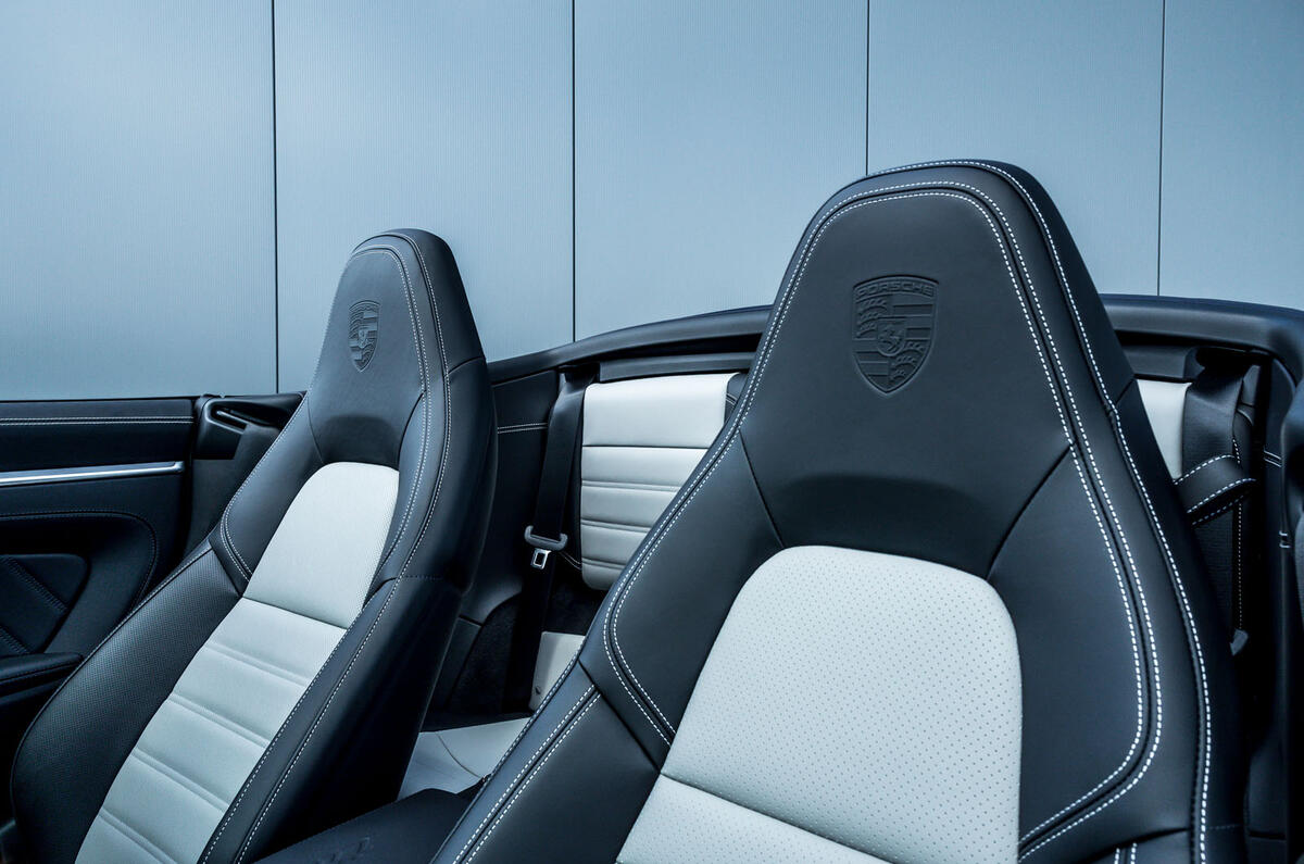 Porsche 911 Turbo S Cabriolet 2020 UK first drive review - front seats